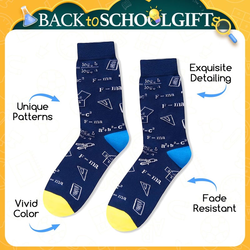 Happy Pop HAPPYPOP Funny Math Socks for Men - Teacher Appreciation Gifts for Math Lovers - Image 5